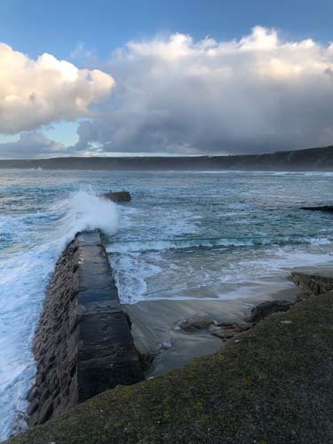 sennen cove harbour wall 2